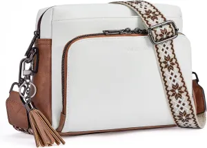 POIUGOYA Crossbody Purses for Women Trendy,Vegan Leather Medium Crossbody Bag,Women's Crossbody Travel Purse Built in Wallet