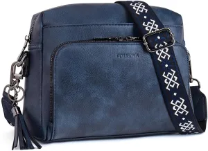 POIUGOYA Crossbody Purses for Women Trendy,Vegan Leather Medium Crossbody Bag,Women's Crossbody Travel Purse Built in Wallet