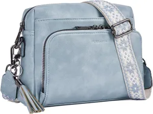 POIUGOYA Crossbody Purses for Women Trendy,Vegan Leather Medium Crossbody Bag,Women's Crossbody Travel Purse Built in Wallet