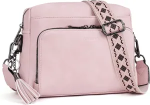 POIUGOYA Crossbody Purses for Women Trendy,Vegan Leather Medium Crossbody Bag,Women's Crossbody Travel Purse Built in Wallet