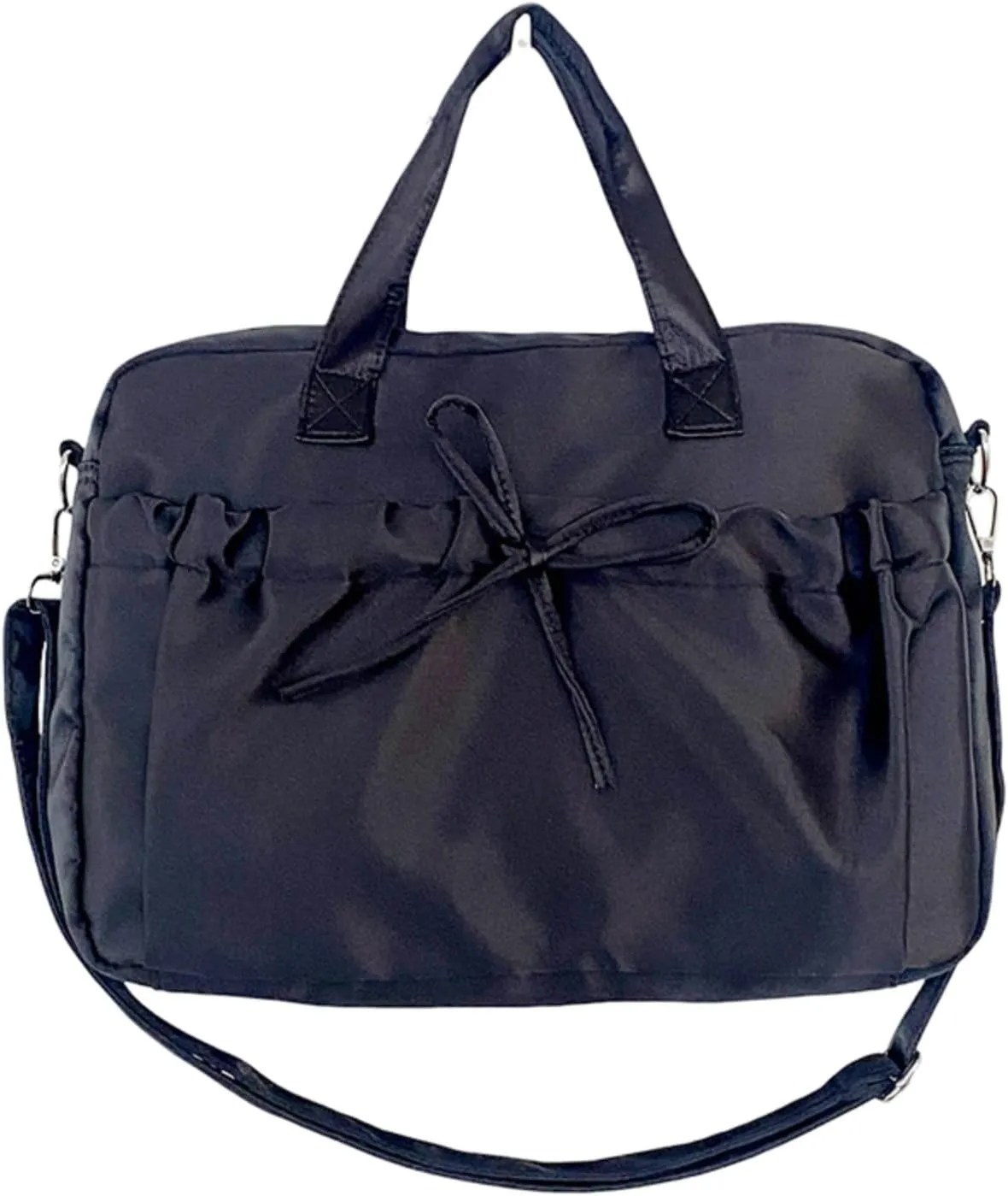 Pokn Cute BowTote Bag Kwaii Shoulder Bags Aesthetic Satin Handmade Purse Y2K Butterfly Shoujo Totebags