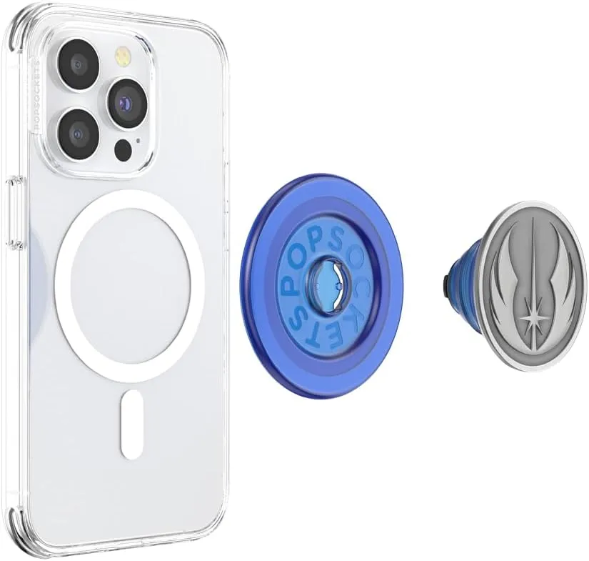 PopSockets Phone Grip Compatible with MagSafe, Phone Holder, Wireless Charging Compatible, Star Wars-Jedi Icon