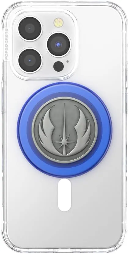 PopSockets Phone Grip Compatible with MagSafe, Phone Holder, Wireless Charging Compatible, Star Wars-Jedi Icon