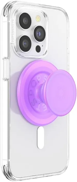 PopSockets Phone Grip with Expanding Kickstand, Compatible with MagSafe, Adapter Ring for MagSafe Included, Wireless Charging Compatible - Pink Opalescent