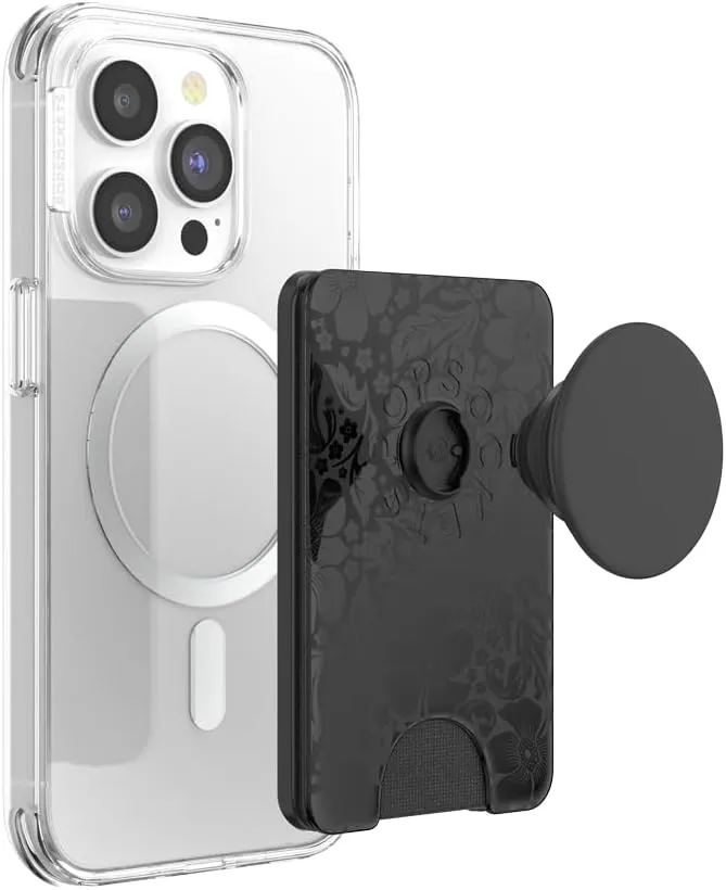 PopSockets Phone Wallet with Expanding Grip, Phone Card Holder, Wireless Charging Compatible, Wallet Compatible with MagSafe - Laced