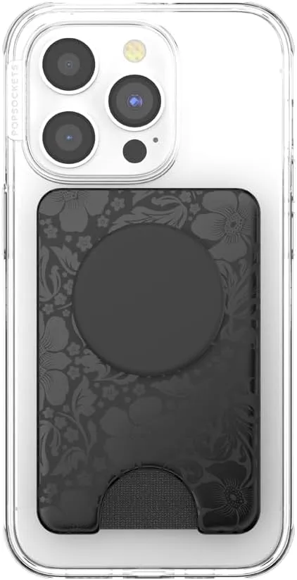 PopSockets Phone Wallet with Expanding Grip, Phone Card Holder, Wireless Charging Compatible, Wallet Compatible with MagSafe - Laced