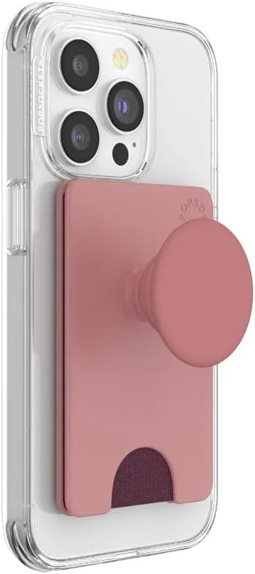 PopSockets Phone Wallet with Expanding Phone Grip, Phone Card Holder - Clay