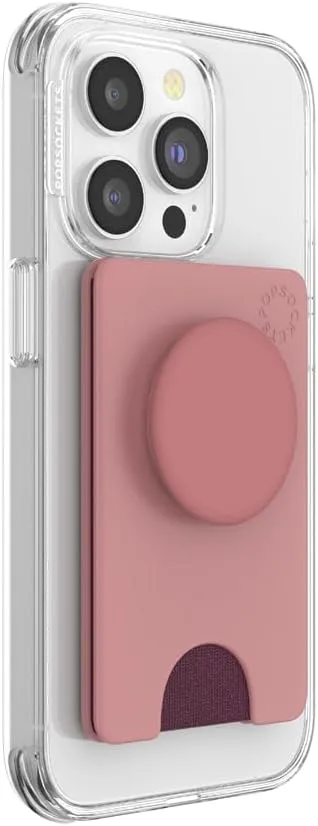 PopSockets Phone Wallet with Expanding Phone Grip, Phone Card Holder - Clay