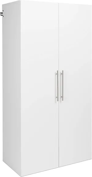 Prepac HangUps Wardrobe Storage Cabinet, Cabinet Wall Mount, Wall Cabinet Storage for Clothes, Laundry Cabinet Ideal for Bedroom, 36" W x 72" H x 20" D, White