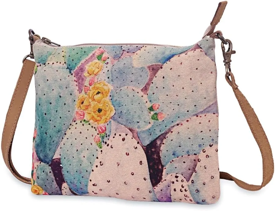 Prickly Pear - Wristlet Wallets for Women, Crossbody Sling Bags, Cell Phone Purse, Cotton Canvas Purses