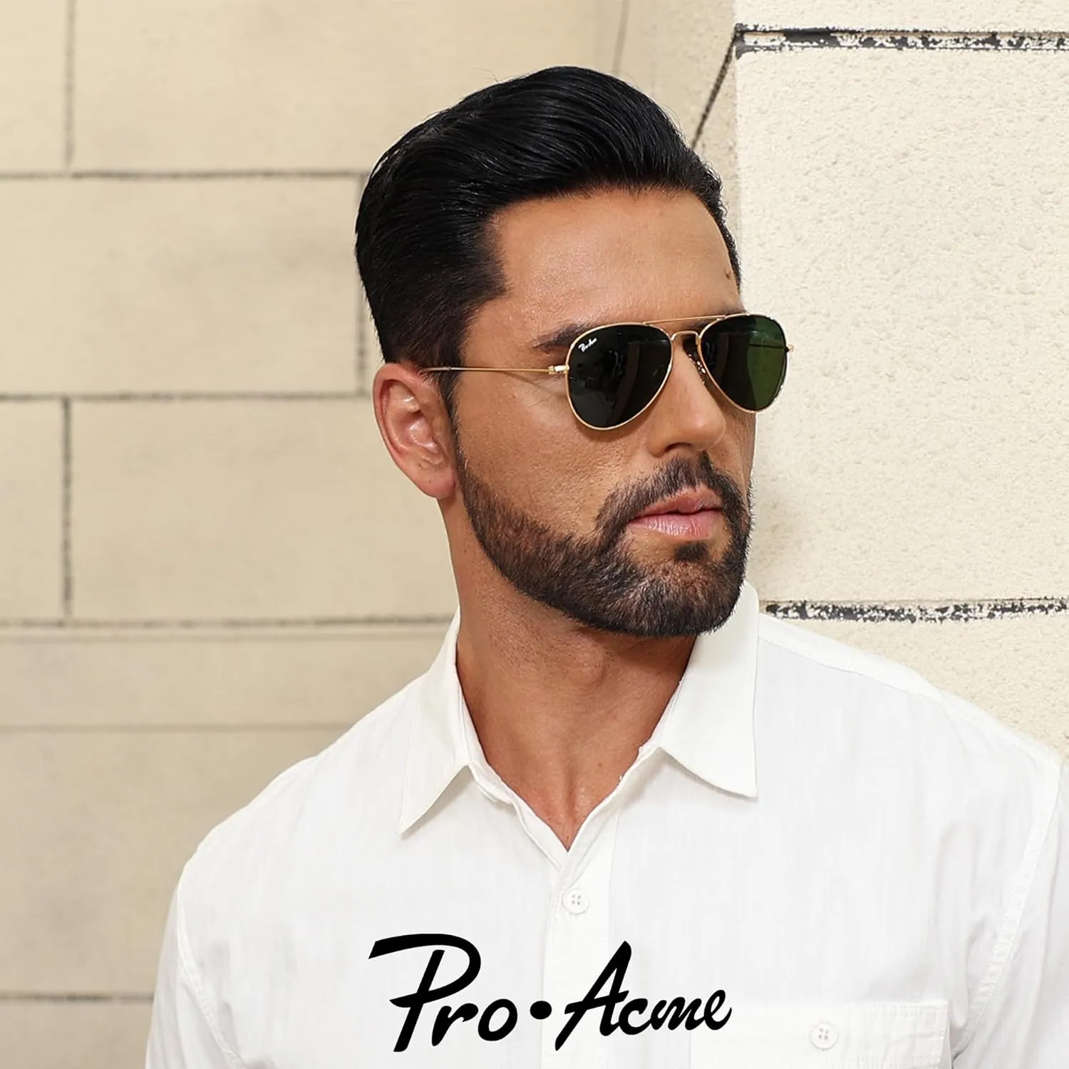 Pro Acme 55MM Glass Small Aviator Sunglasses, Classic Metal Frame UV400 Protection for Men Women