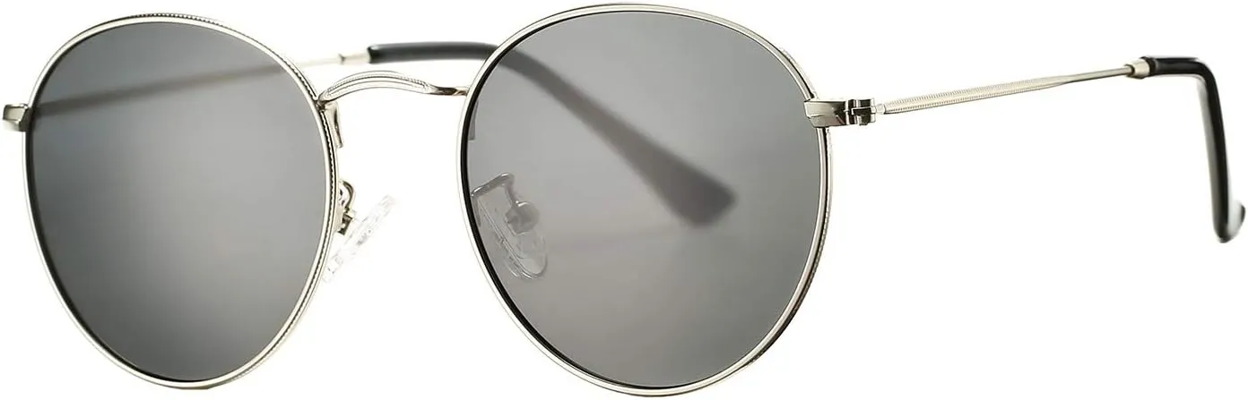 Pro Acme Small Round Metal Polarized Sunglasses for Women Retro Designer Style