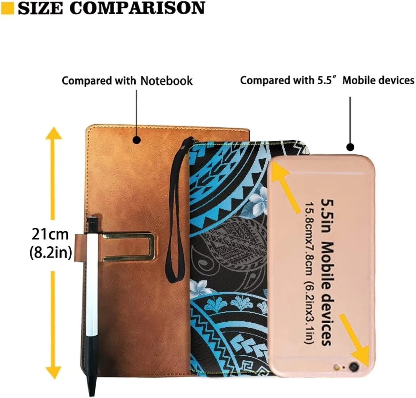 PU Leather Purse Samoan Polynesian Tribal Large Capacity Tote Bag Shoulder Bags Wallet Set 2pcs Shoulder Bags