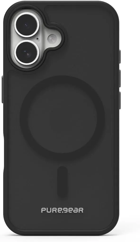 PureGear Slim Shell Pro Magnetic Phone Case for Apple iPhone 16 Plus (2024) 6.7", Compatible with MagSafe, Slim Design, Scratch-Resistant & Durable Protective iPhone 16 Plus MagSafe Phone Case, Black