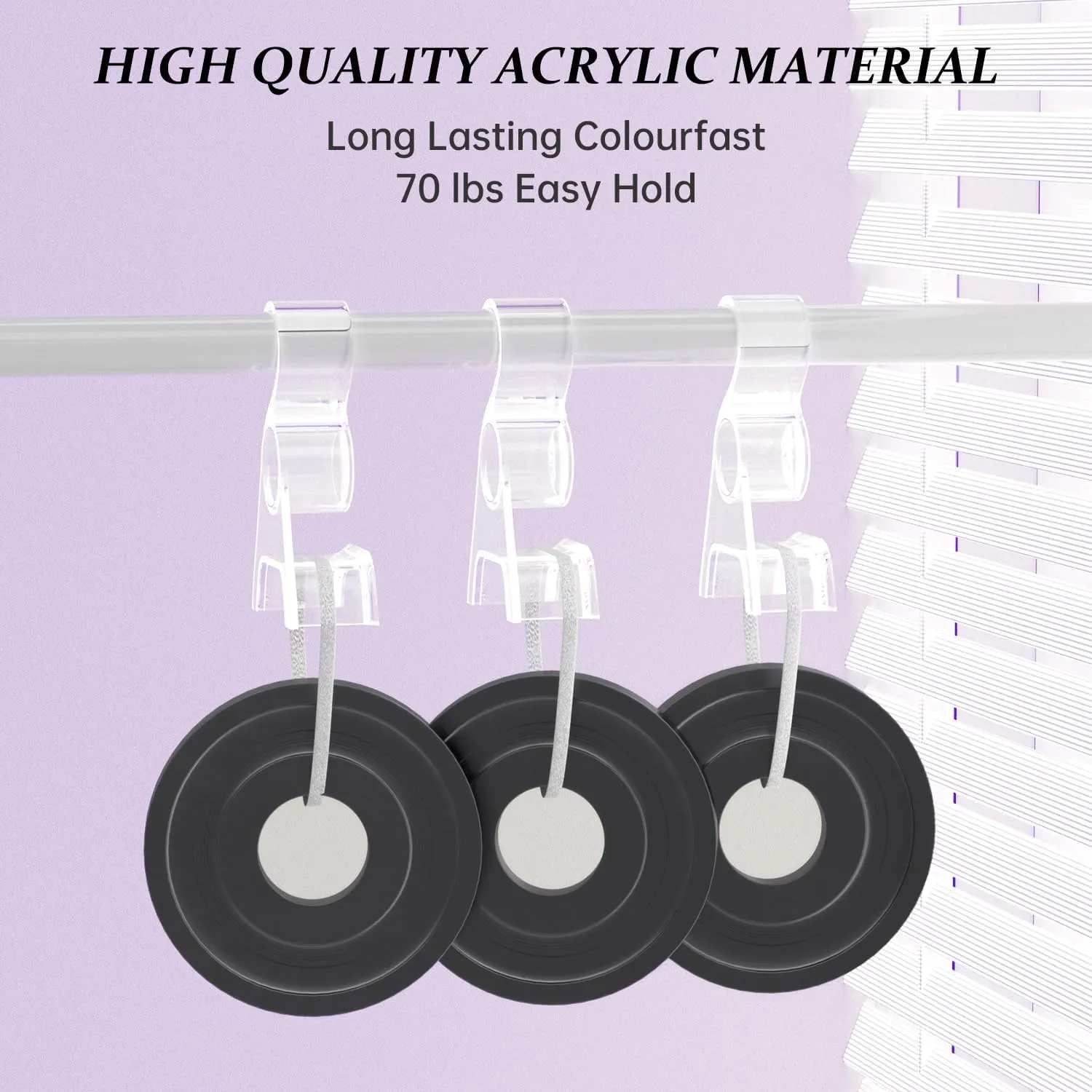 Purse Hanger for Closet 6 Pcs, Acrylic Purse Organizer Hooks, Handbags Hanging Holder for Bag Scarf Belt, Clear