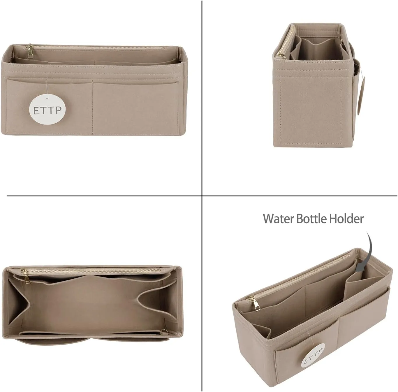 Purse Organizer Insert For Handbags,Bag Organizer Insert, Compatible with Alam BB and PM,Ella Tote,Telfar Medium, Book Tote M (Beige, XXX-Large)