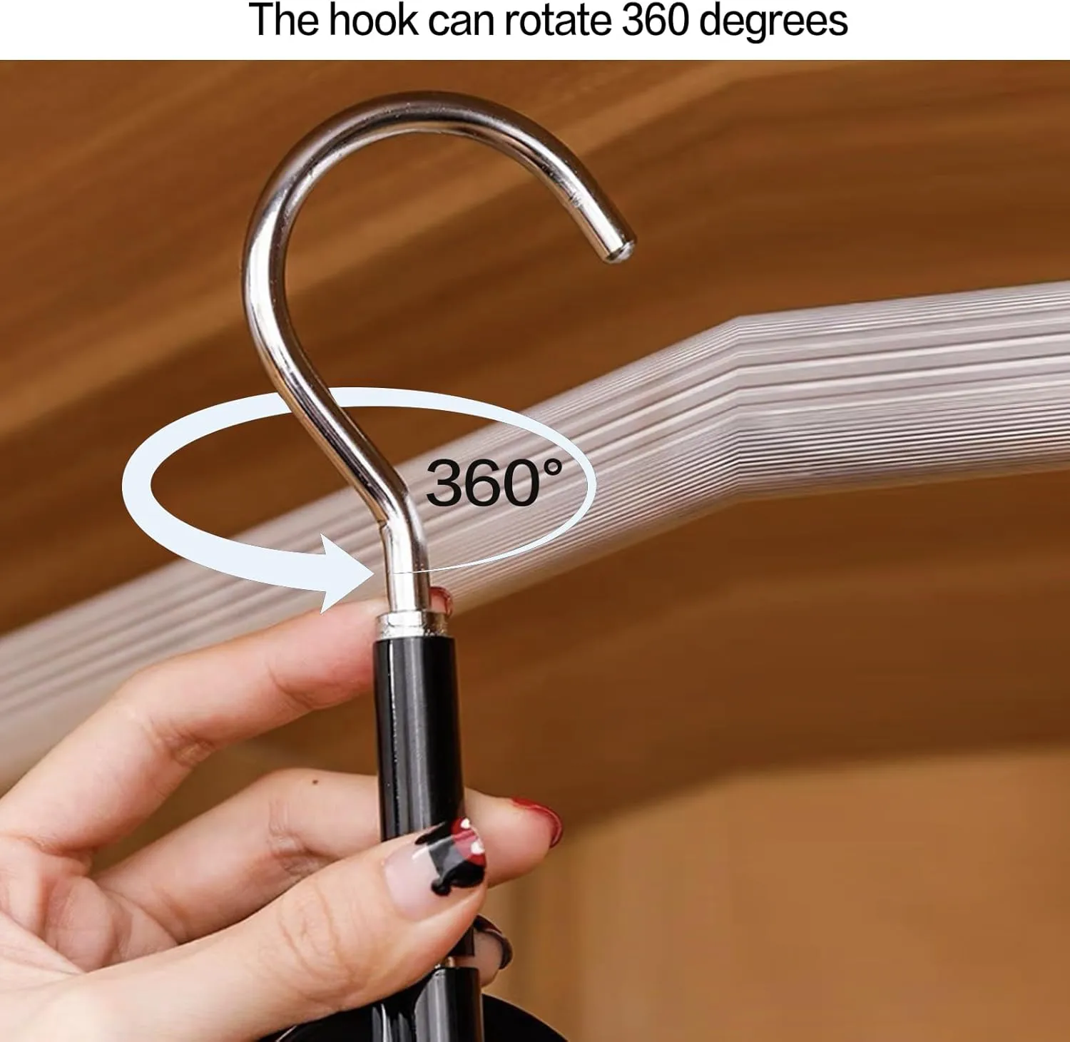 Purse Organizer Purse Organizer for Closet Purse Hanger-360 °Rotation,Curved Design, No Fear of Deformation of The Bag Strap，Premium and Smooth Purse Hook (Black 2 Pieces)