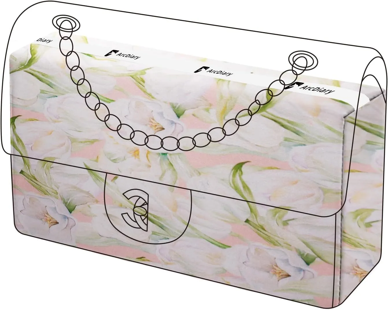 Purse Pillow Insert for Chanel Classic Flap Bags, Memory Foam Bag Pillow, Luxury Handbag Tote Shaper, Keep Bag in Shape (CF Small 23.5, French Tulips)