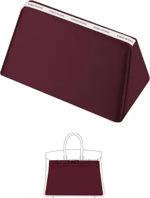 Purse Pillow Inserts for Birkin 30 Bag, Purse Organizer Insert Pillow Compatible with Hermes Birkin Bag, Lightweight Memory Foam Pillows with Soft Satin (Rouge H, BK30)