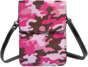 Puzzle Pieces Tie Dye Autism Awareness Leather Crossbody Cell Phone Purse Wallet Bags Adjustable Phone Bag for Women
