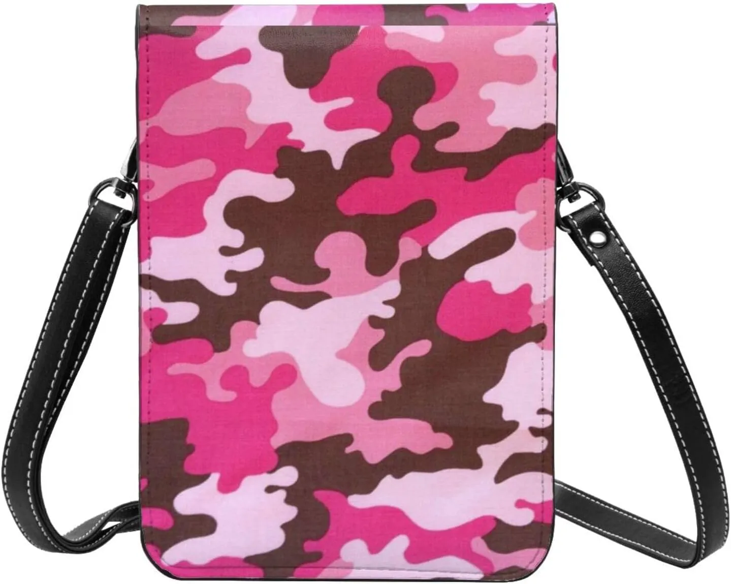 Puzzle Pieces Tie Dye Autism Awareness Leather Crossbody Cell Phone Purse Wallet Bags Adjustable Phone Bag for Women