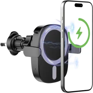 Qi for MagSafe Car Mount Charger,15W Fast Charging Dashboard Magnetic Cell Phone Holderor Your Car Clip 360° Rotation Air Vent,Cell Phone Car Mount for iPhone16/15/14/13/12