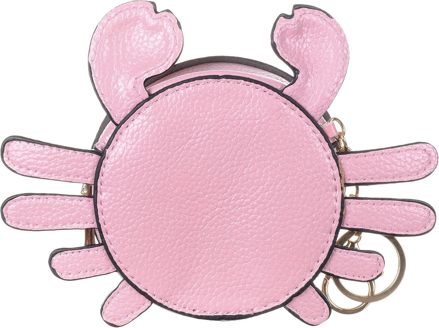 QZUnique Crab Coin Purse Mini Animal Cartoon Change Pouch with Keychain Cute Leather Wallet Key Bag for Women Kids