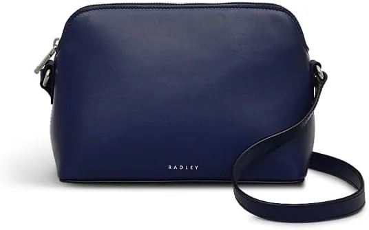 RADLEY London Bow Street Women’s Small Leather Ziptop Crossbody Bag, Evenfall