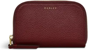 Radley London Henrietta Place Medium Zip Around Purse for Women, in Grained Leather, Merlot, Classic