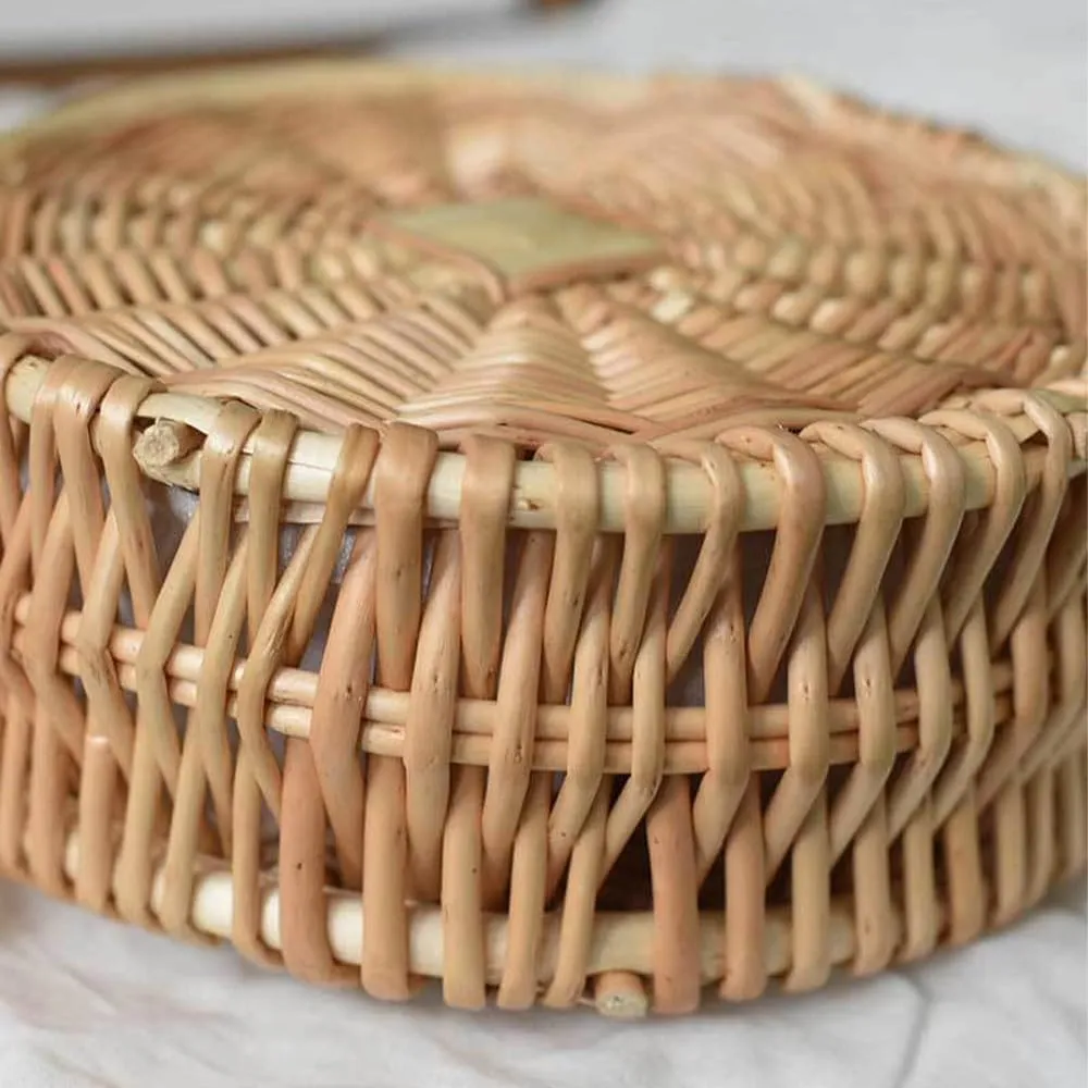 Rattan Handmade Handbags for Women Bamboo Bag Women's Tote Handbag Wood Bags Basket Vacation Summer Beach Bag