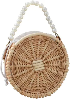 Rattan Handmade Handbags for Women Bamboo Bag Women's Tote Handbag Wood Bags Basket Vacation Summer Beach Bag
