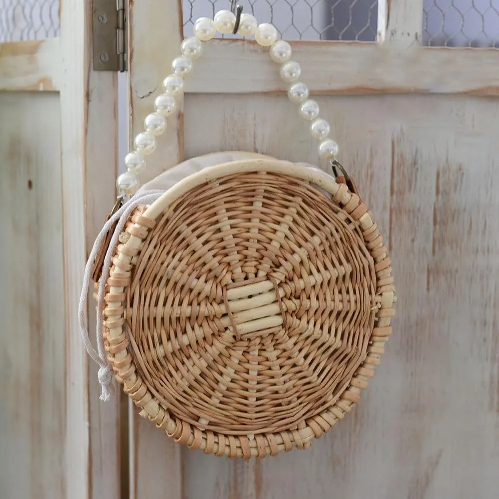 Rattan Handmade Handbags for Women Bamboo Bag Women's Tote Handbag Wood Bags Basket Vacation Summer Beach Bag
