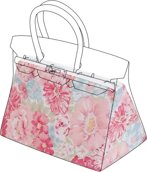 Rayon Purse Pillow Shaper Insert, unique pattern handbag shapers, Memory Foam, for Birkin 25/30/35/40 bags(BK30,Blooming)