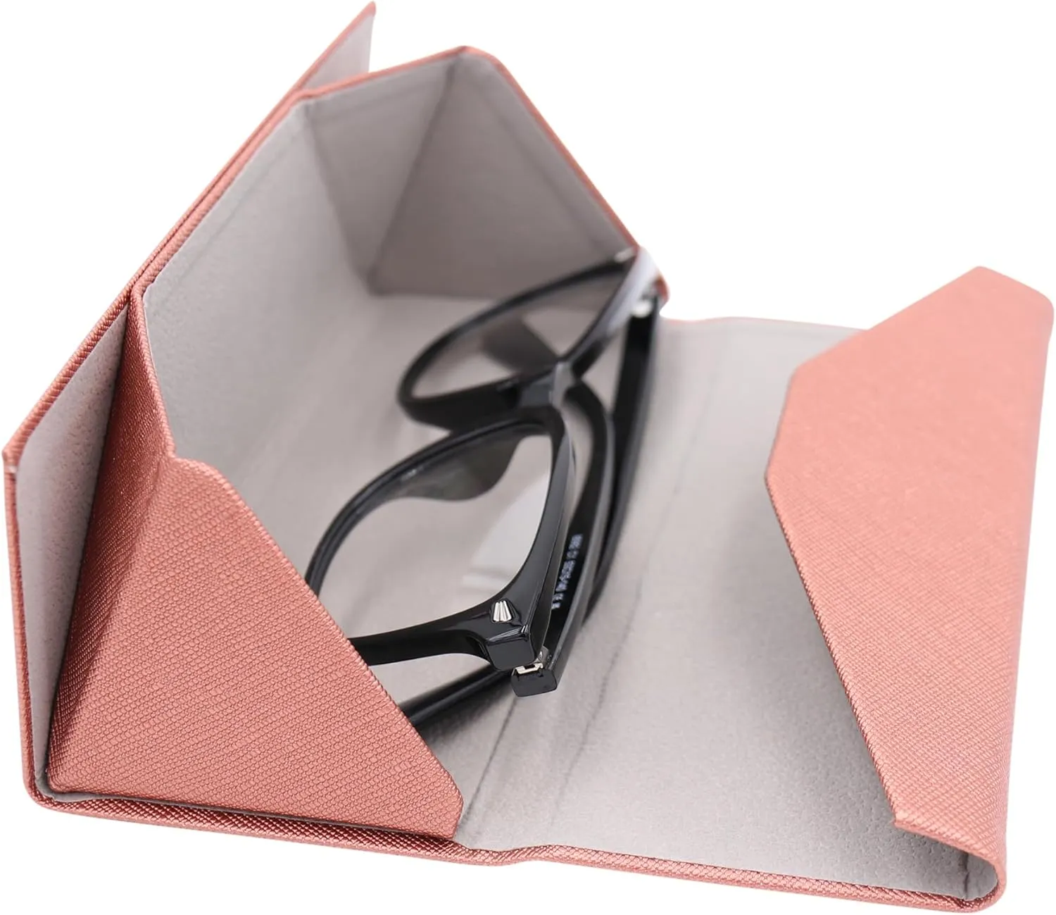 Real Sic Glasses Case for Men and Women - Magnetic Folding Hard Shell Sunglass Holder - Inspired by Solid Color