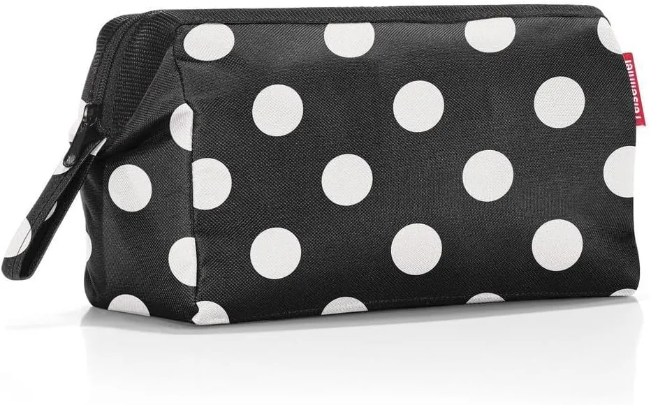 reisenthel travelcosmetic - Starke robuste und praktische Reisekosmetiktasche, Handschlaufe, wasserabweisendes Material, Dots White, One Size, Sport