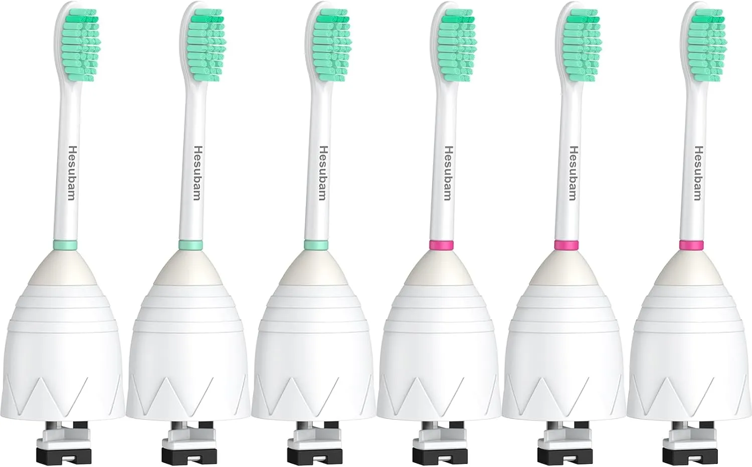 Replacement Toothbrush Heads for Philips Sonicare E-Series Screw-On Electric Toothbrush Handles, and Refills for HX7022, HX7023, Medium Soft Blue Bristles 6pk