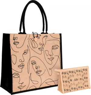 Reusable Straw Beach Tote Bag for Women - Waterproof Woven Cute Jute Gift Bag for Her Travel, Shopping, Everyday Use
