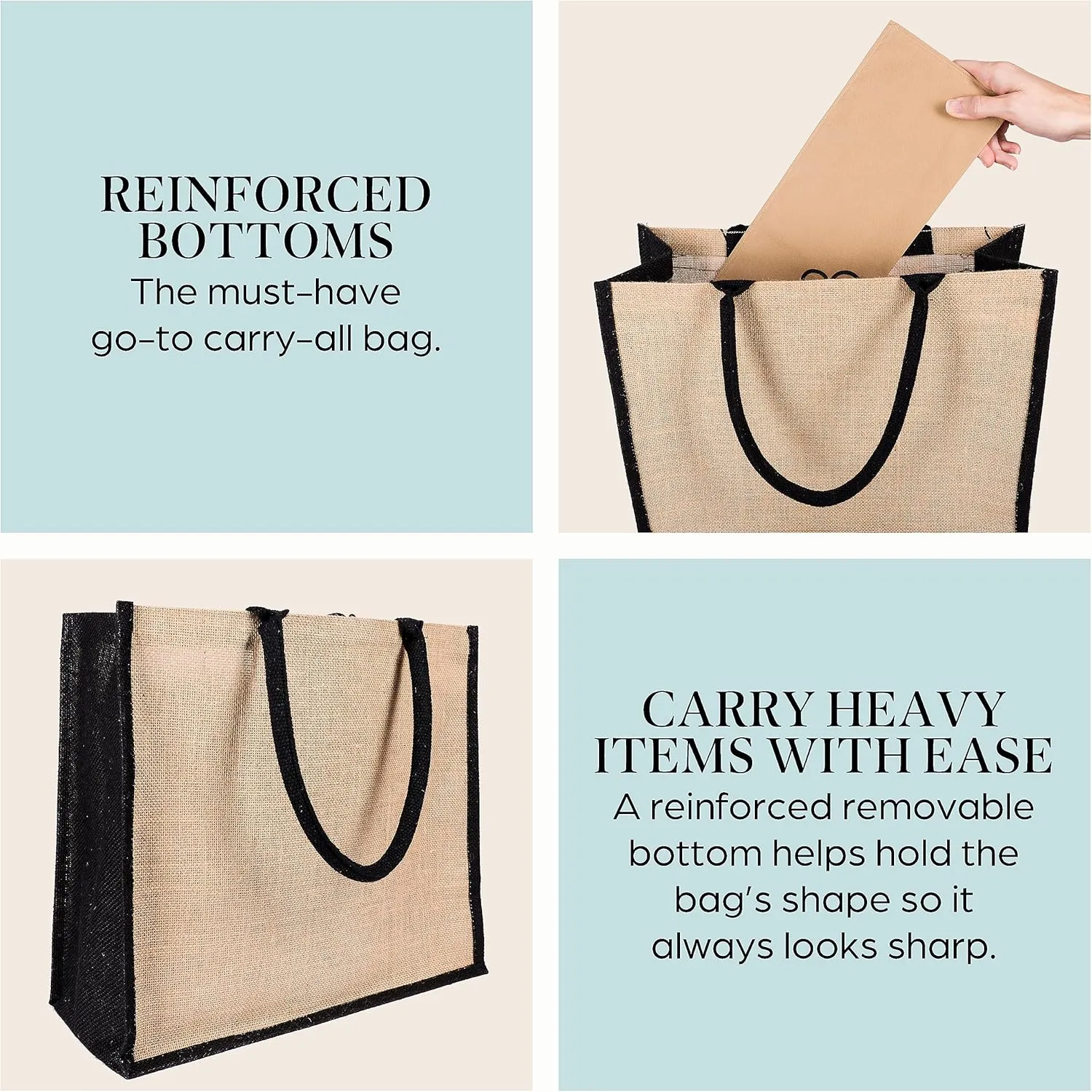 Reusable Straw Beach Tote Bag for Women - Waterproof Woven Cute Jute Gift Bag for Her Travel, Shopping, Everyday Use