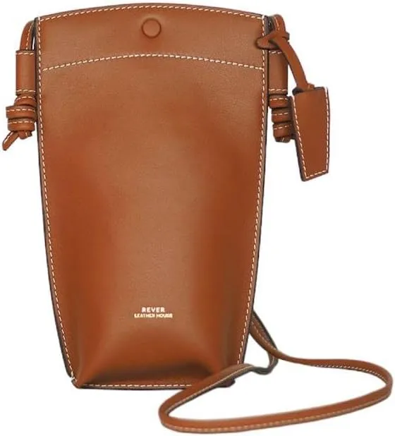 Rever Rubin Phone Crossbody Sling Bag, Leather, Fits Phone, Cards, Essentials