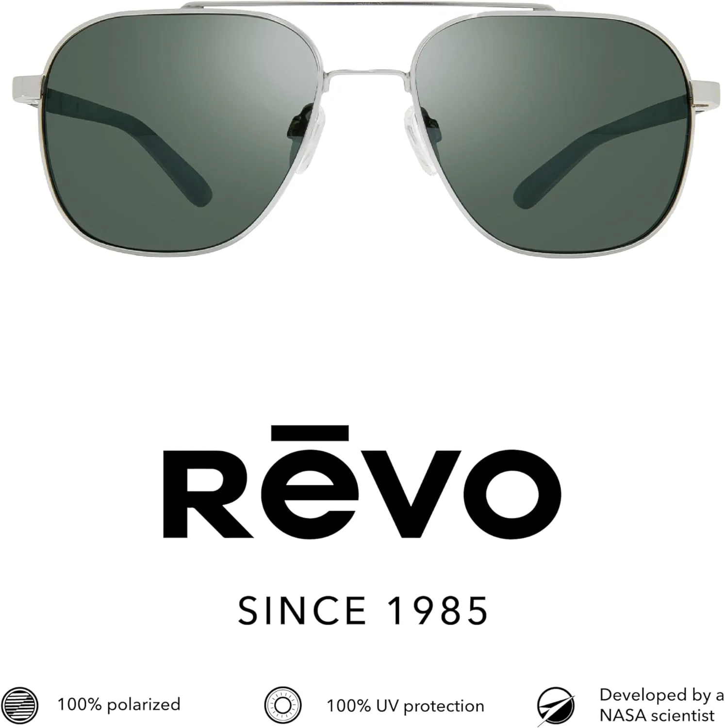Revo Sunglasses Arthur: Polarized Crystal Glass Lens with Metal Aviator Frame