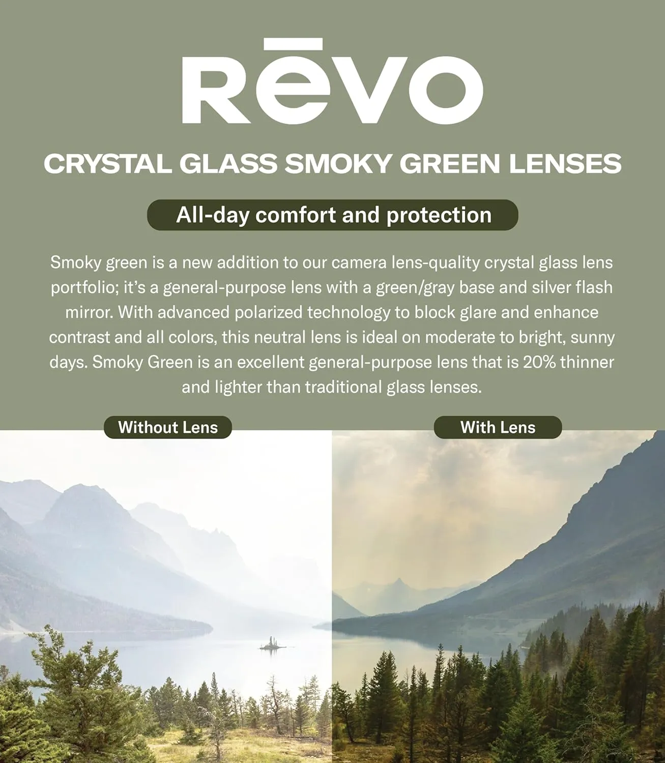 Revo Sunglasses Arthur: Polarized Crystal Glass Lens with Metal Aviator Frame