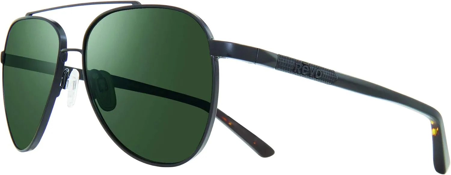 Revo Sunglasses Arthur: Polarized Crystal Glass Lens with Metal Aviator Frame