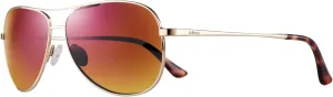 Revo Sunglasses Relay: Women's Polarized Lens with Medium Metal Aviator Frame