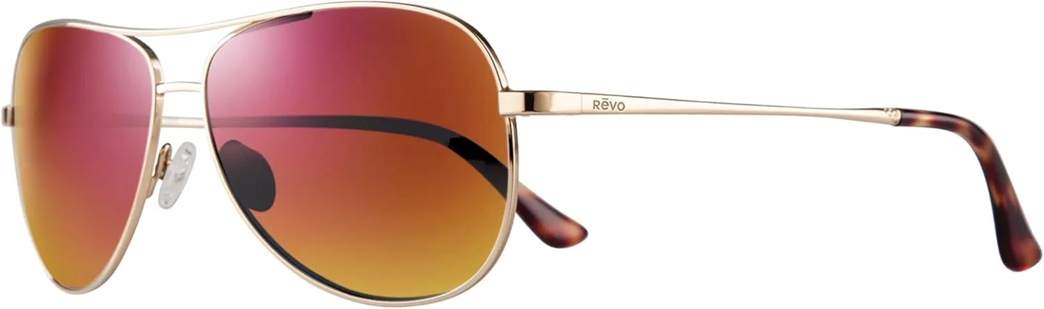 Revo Sunglasses Relay: Women's Polarized Lens with Medium Metal Aviator Frame