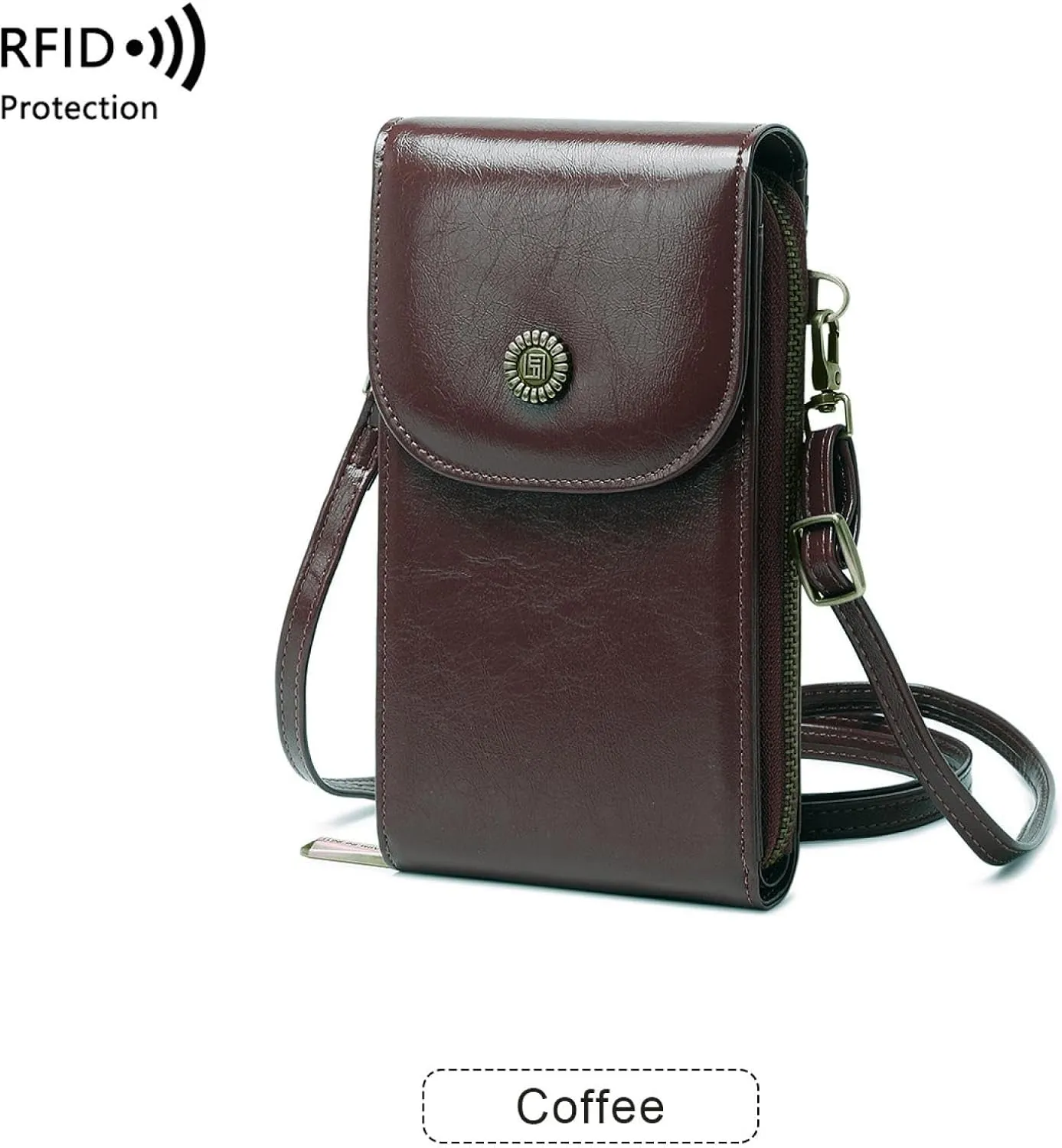RFID anti magnetic women's phone bag PU leather phone bag versatile single shoulder crossbody bag
