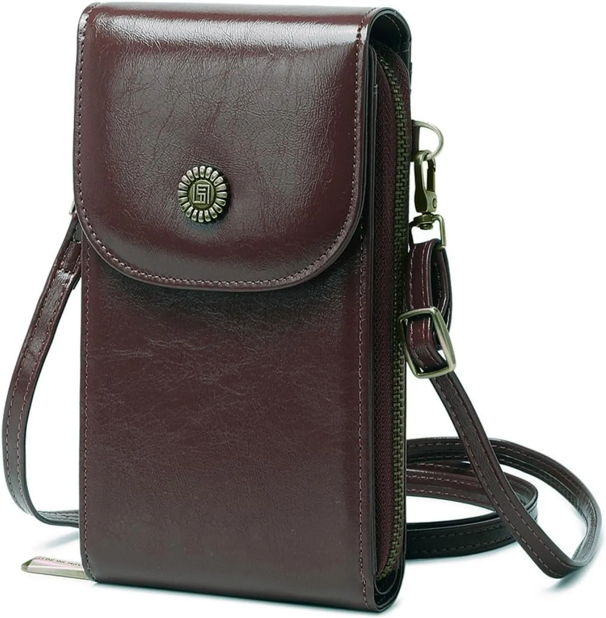 RFID anti magnetic women's phone bag PU leather phone bag versatile single shoulder crossbody bag