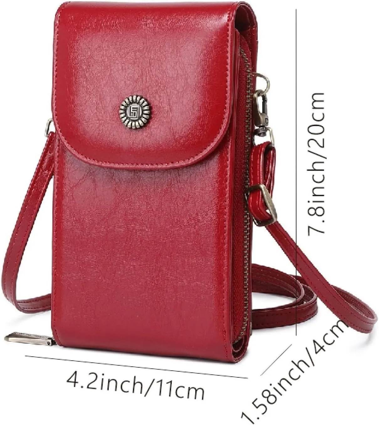 RFID anti magnetic women's phone bag PU leather phone bag versatile single shoulder crossbody bag