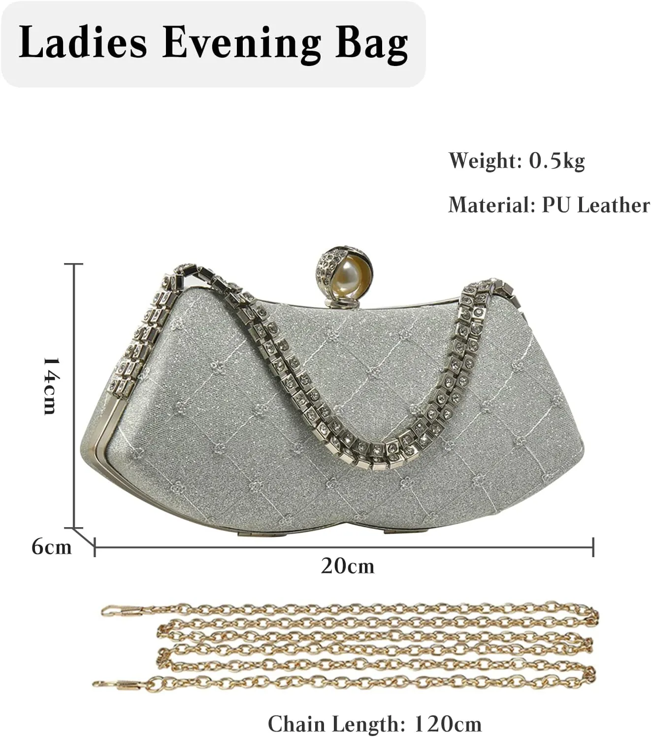 Rhinestone Evening Bag Sparkly Sequin Clutch Bag for Women Bridal Wedding Purse Glitter Shoulder Bag Crystal Handbag