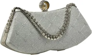 Rhinestone Evening Bag Sparkly Sequin Clutch Bag for Women Bridal Wedding Purse Glitter Shoulder Bag Crystal Handbag