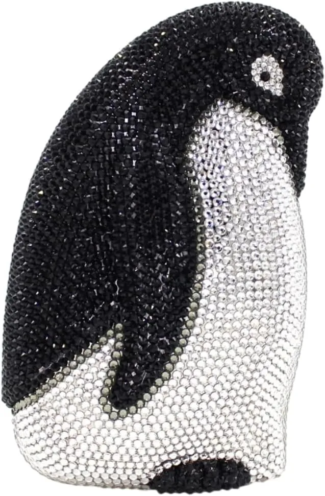 Rhinestone Penguin Evening Bags Sparkle Crystal Clutch Bling Animal Purse Lovely Party Wedding Handbag